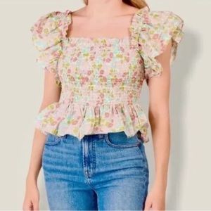 ANTHROPOLOGIE LOVE THE LABEL TOP